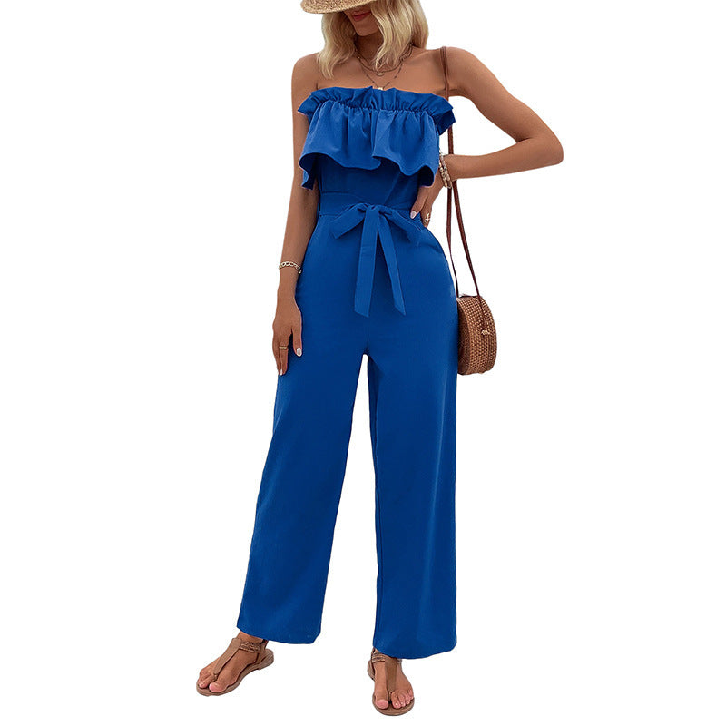 Women's Jumpsuit Sleeveless Tube Top