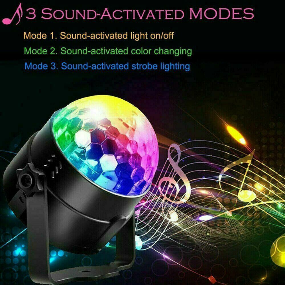 Disco Party Lichter Strobe LED DJ Ball Sound Aktiviert Glühbirne Tanz Lampe Dekoration