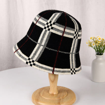 Plaid Stripes Bucket Hat Make Your Face Look Smaller