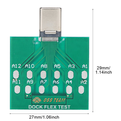 2pcs Dock Test Board USB 5 Pin Battery Power Charging Port Easy Test Repair for Android Type C Phone(1 )