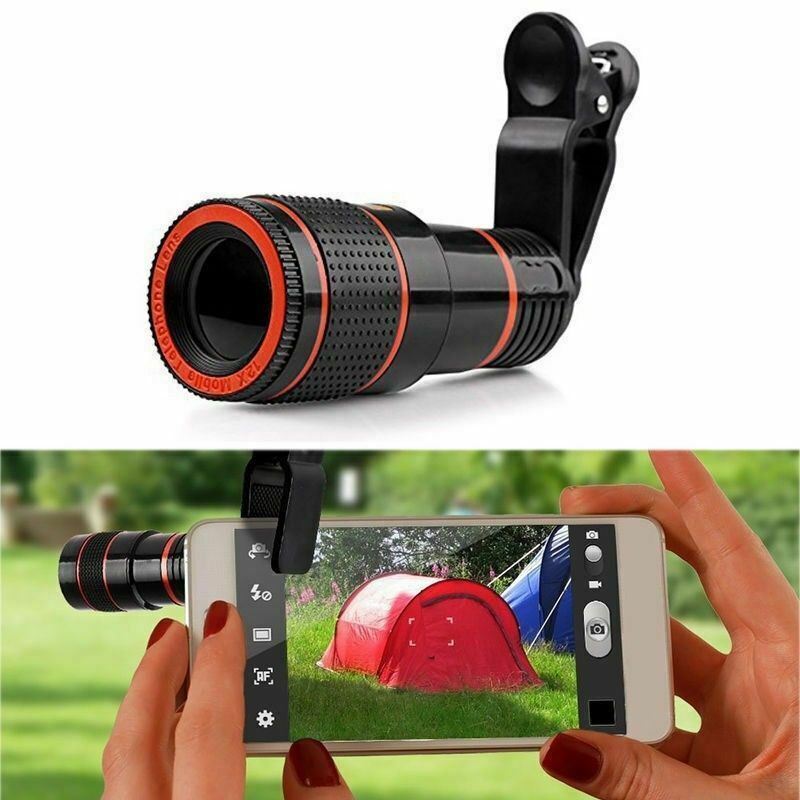 Lentila pentru telescop cu zoom optic cu clips HD 8X pentru telefon mobil universal