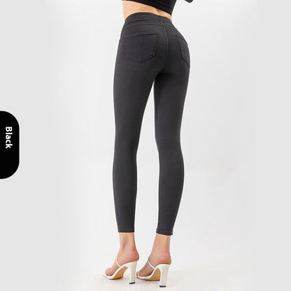 European And American New High Waist Yoga Jeans For Women