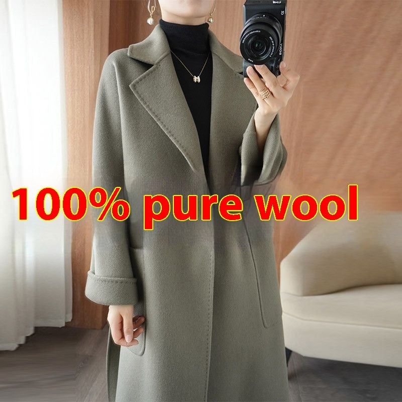 Hepburn Style Suit Collar Thickened Loose-fitting Jacket