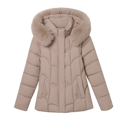 Fur Collar Down Jacket Slimming Coat