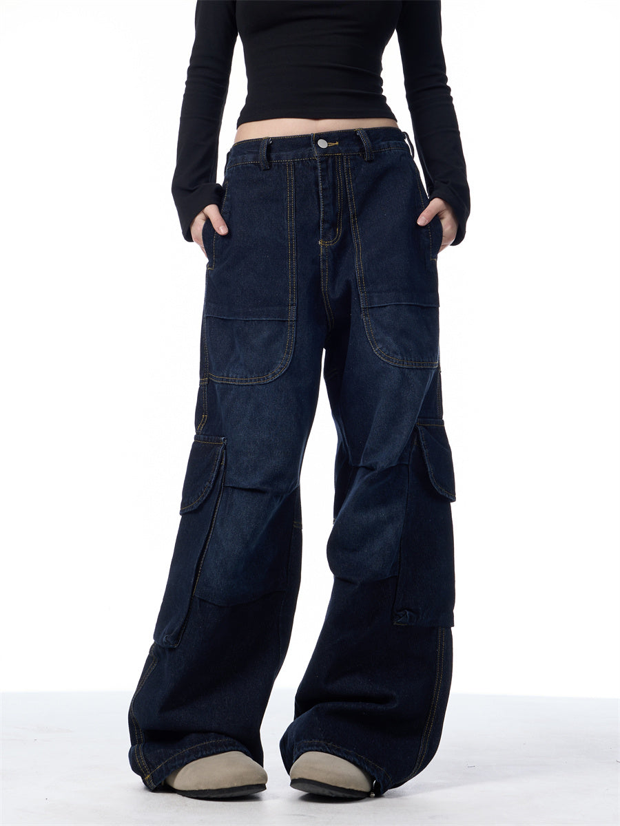 American Vintage Crumpled Cargo Jeans