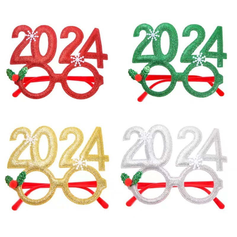 2024 New Year Christmas Glasses Children Gift Party Decoration