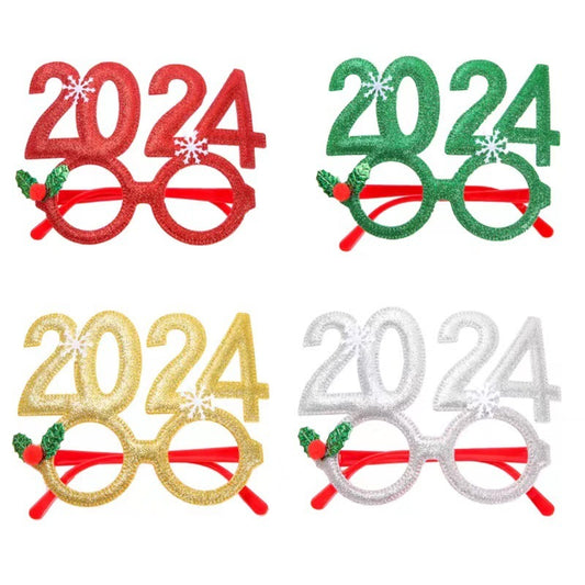 2024 New Year Christmas Glasses Children Gift Party Decoration