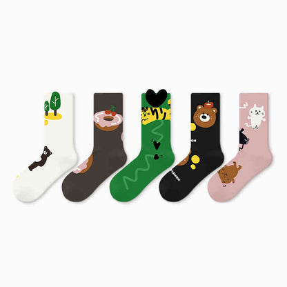 Cartoon Design Sense Spring And Autumn Stocking Cotton