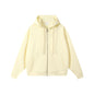 Loose Drop-shoulder Combed Cotton Hooded Zipper Sweatshirt