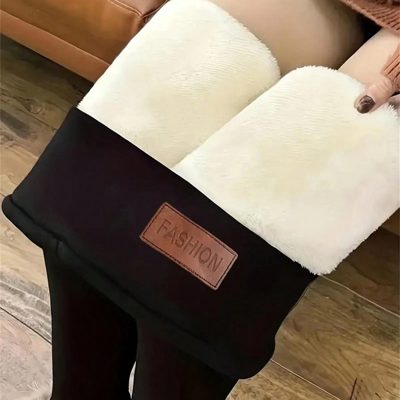 Women's Cashmere Fleece-lined Thickened Autumn And Winter Leggings