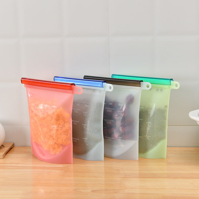 Kitchen Storage Bag Silicone Storage Bag Vacuum Sealed Bag Refrigerator Food Bag Dried Fruit Storage Bag