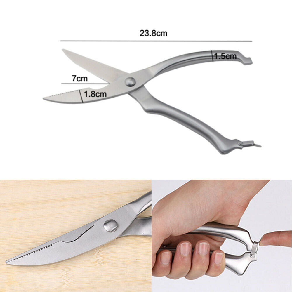 Messer Küchenschere Edelstahl Geflügel Fisch Hühnerknochen Schere Küchenhelfer Koch Japanisches Messer Kochen Edelstahl Geflügel Hühnerknochen Schere