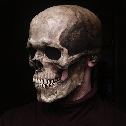 Halloween Movable Mouth Skull Mask Helmet Mouth Movable Skull Full Head Skull Mask