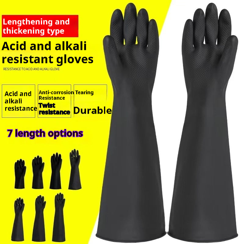 60cm Thicken And Lengthen Natural Latex Waterproof Antifouling Labor Gloves