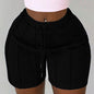 Women's Summer Solid Color Casual Drawstring Shorts